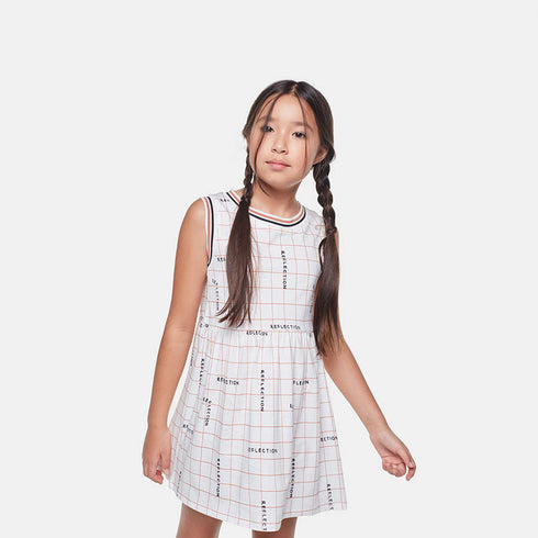 Vestido Reflections Grid Organic