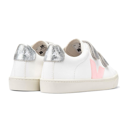 Tenis Esplar Velcro Extra White Petale Silver