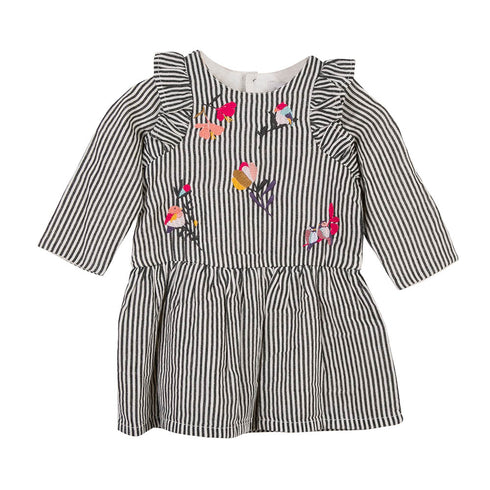 Vestido Stripe Birds